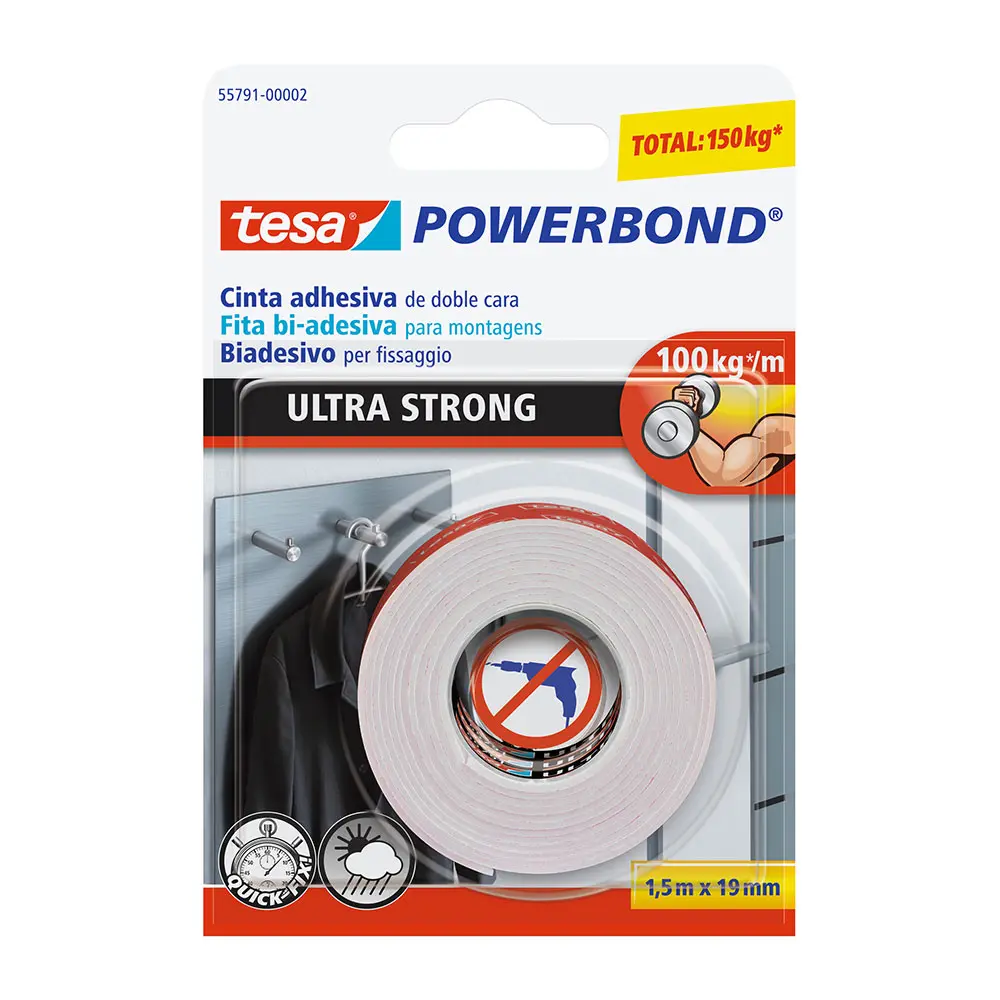 FITA ADESIVA DUPLA FACE 1.5MX19MM TESA