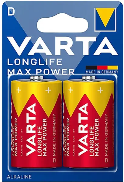 PILHAS VARTA LONGLIFE MAX POWER 4720 D LR20 1,5V