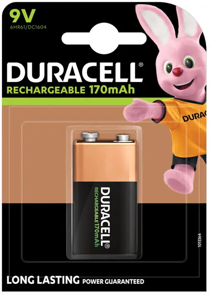 PILHAS DURACELL RECARREGÁVEIS 9V 170 MAH