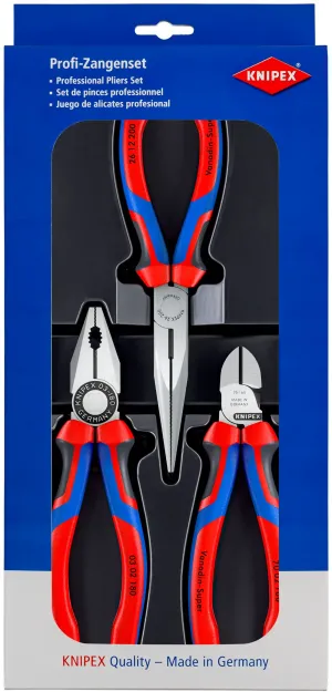 KNIPEX 00 20 11 CONJUNTO 3 ALICATES P/CARRO DE FERRAMENTAS