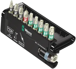 WERA BIT-CHECK INOX 10 CONJUNTO DE BITS 10PÇS