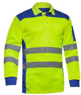 POLO BLOCKER COMBI AMARELA/AZUL