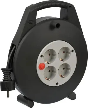 BRENNENSTUHL EXTENSÃO C/ ENROLADOR 4T-3G1.5 10M PRETO