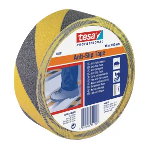 FITA ANTI-DERRAPANTE 15MX50MM - PRETO/AMARELO 60951 TESA