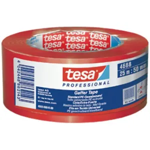 FITA ADESIVA TECIDO 25MX50MM VERMELHA 4688 TESA