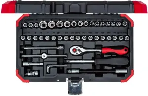CAROLUS JOGO CHAVES DE CAIXA 1/4" 46 PEÇAS 4400.