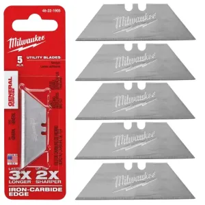 MILWAUKEE 5 LÂMINAS USO GERAL PARA NAVALHAS 48221905