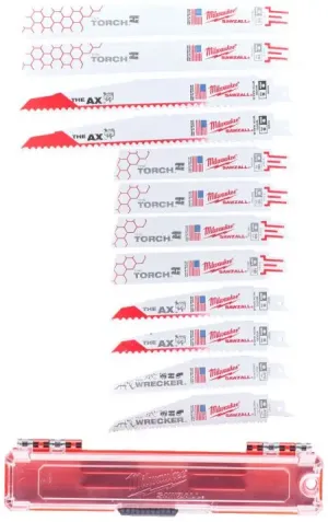 MILWAUKEE KIT LÂMINAS DE SABRE SAWZALL 12 PÇS