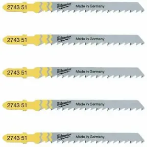 MILWAUKEE 5 LÂMINAS PARA SERRA DE RECORTES MADEIRA 75 MM