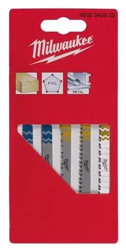 MILWAUKEE KIT 5 LÂMINAS SERRA PARA RECORTES MADEIRA/METAL