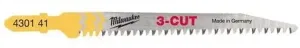 MILWAUKEE 5 LÂMINAS CURVAS SERRA DE RECORTES MADEIRA 91 MM