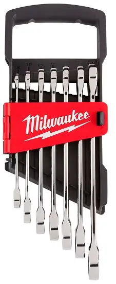 MILWAUKEE CONJUNTO DE 7PCS DE CHAVES COMBINADAS DE ROQUETE