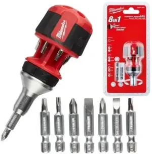 MILWAUKEE CHAVE DE COTO COM ROQUETE COMPACTA 8 EM 1