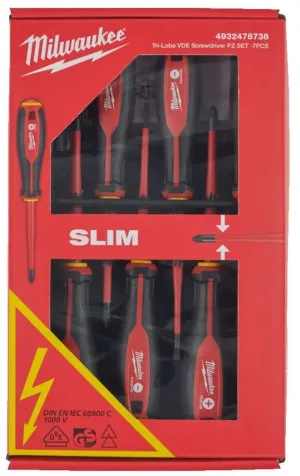 MILWAUKEE KIT DE 7 CHAVES DE FENDA VDE