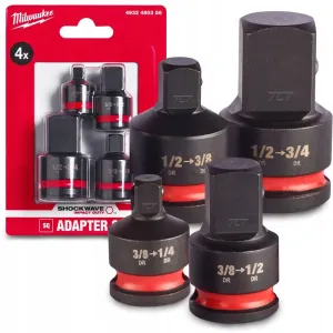 MILWAUKEE JOGO DE 4 ADAPTADORES IMPACTO
