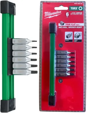 MILWAUKEE CONJUNTO DE 6 CHAVES DE CAIXA 1/4" COM PONTA TORX