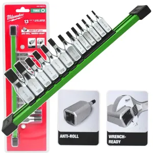 MILWAUKEE CONJUNTO DE 13 CHAVES CAIXA1/4" 3/8" C/PONTA TORX
