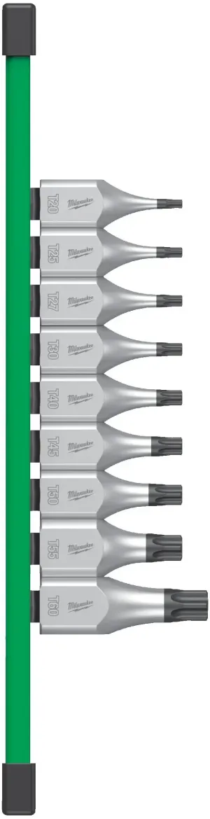 MILWAUKEE CONJUNTO DE 9 CHAVES DE CAIXA 1/2" COM PONTA TORX