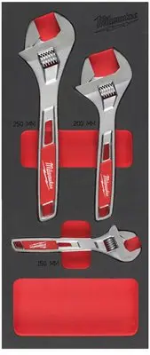 MILWAUKEE 1/3 ESPUMA COM 3 CHAVES INGLESAS
