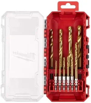 MILWAUKEE CONJUNTO DE 10 PÇS BROCAS HSS-G TIN 1/4"