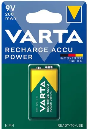 PILHAS VARTA RECARREGÁVEL 56722 9V 200 MAH