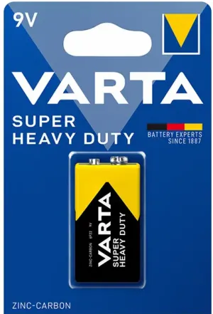 PILHAS VARTA SUPERLIFE 2022 9V