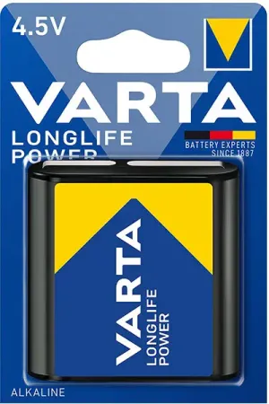 PILHAS VARTA LONGLIFE POWER 4912 4,5V 3LR12