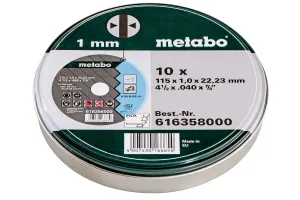 METABO 10 DISCOS DE CORTE - SP 115X1,0X22,23 INOX