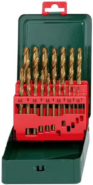 METABO ESTOJO DE BROCAS HSS-TIN, "SP", 19 PEÇAS (627156000)