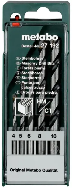 METABO ESTOJO DE BROCAS PARA PEDRA, 5 PEÇAS (627192000)