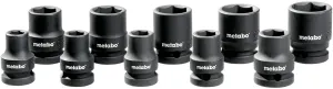 METABO CONJUNTO DE CHAVES DE CAIXA DE 1/2" RESISTENTE