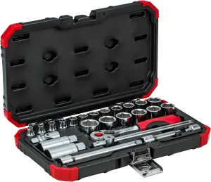 CAROLUS JOGO DE CHAVES DE CAIXA 3/8" 26 PÇAS 6600.2026