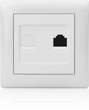 ASLO CENTRO 1 SAÍDA PARA TOMADA RJ45 ALUMÍNIO