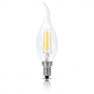 LAMPADA LED FILAMENTO CHAMA DECORATIVA E14 4W