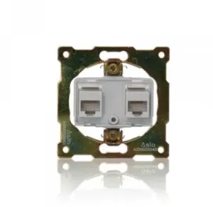 ASLO TOMADA DUPLA 2 x RJ45 CAT. 6 UTP M2020 ASM202043
