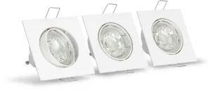 ARO BASC. QUAD + LAMP. LED + SUPORTE GU10 CJ.3 BRANCO