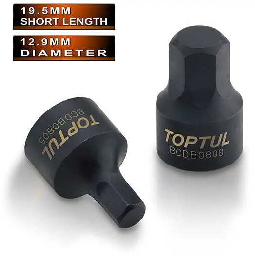 TOPTUL CHAVE DE CAIXA BITS 1/4" HEXAGONAL (ONE PIECE)