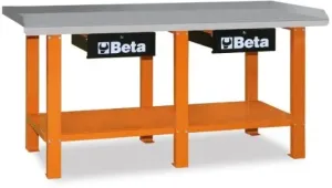 BETA C56-O BANCADA DE TRABALHO 2 GAVETAS LARANJA