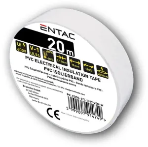FITA ISOLADORA BRANCO 19MM X 20M ENTAC