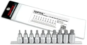 TOPTUL JOGO CHAVES CAIXA BIT CANELADO 1/2" GAAG1002