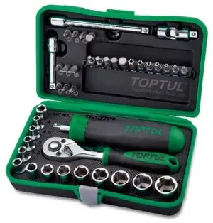 TOPTUL JOGO CHAVES CAIXA PROFISSIONAL 1/4