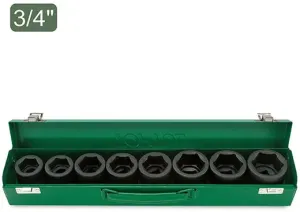 TOPTUL JOGO CHAVES DE IMPACTO 3/4" 6FACES 8PÇS