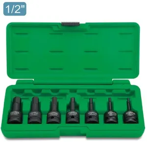 TOPTUL JOGO CHAVES IMPACTO BITS HEXAGONAIS 1/2"