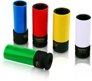 TOPTUL CHAVES IMPACTO LONGAS COM MANGA NYLON 1/2 19MM