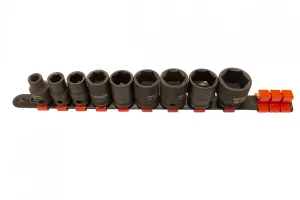 KROFTOOLS REGUA 09 CHAVES CAIXA IMPACTO 1/2" CURTAS