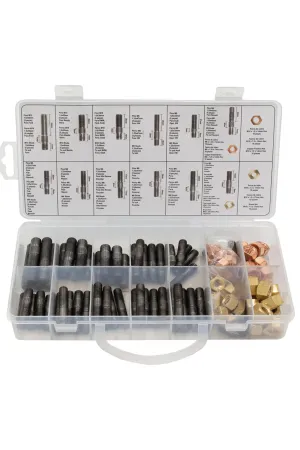 KROFTOOLS 4403 KIT PORCAS E PINOS ROSCADOS M8/M10 100 PEÇAS