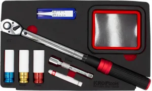 MÓDULO CHAVE DINAMOMÉTRICA 1/2" + ACESSÓRIOS 8PCS KROFTOOLS