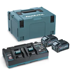 MAKITA KIT FONTE ALIMENTAÇÃO XGT 2 x 4AH + DC40RB (MAKPAC)