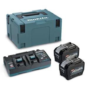 MAKITA KIT FONTE ALIMENTAÇÃO XGT 2 x 8AH + DC40RB (MAKPAC)