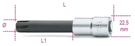 BETA CHAVE CAIXA BIT 6 CANELURAS 1/2" 920ES